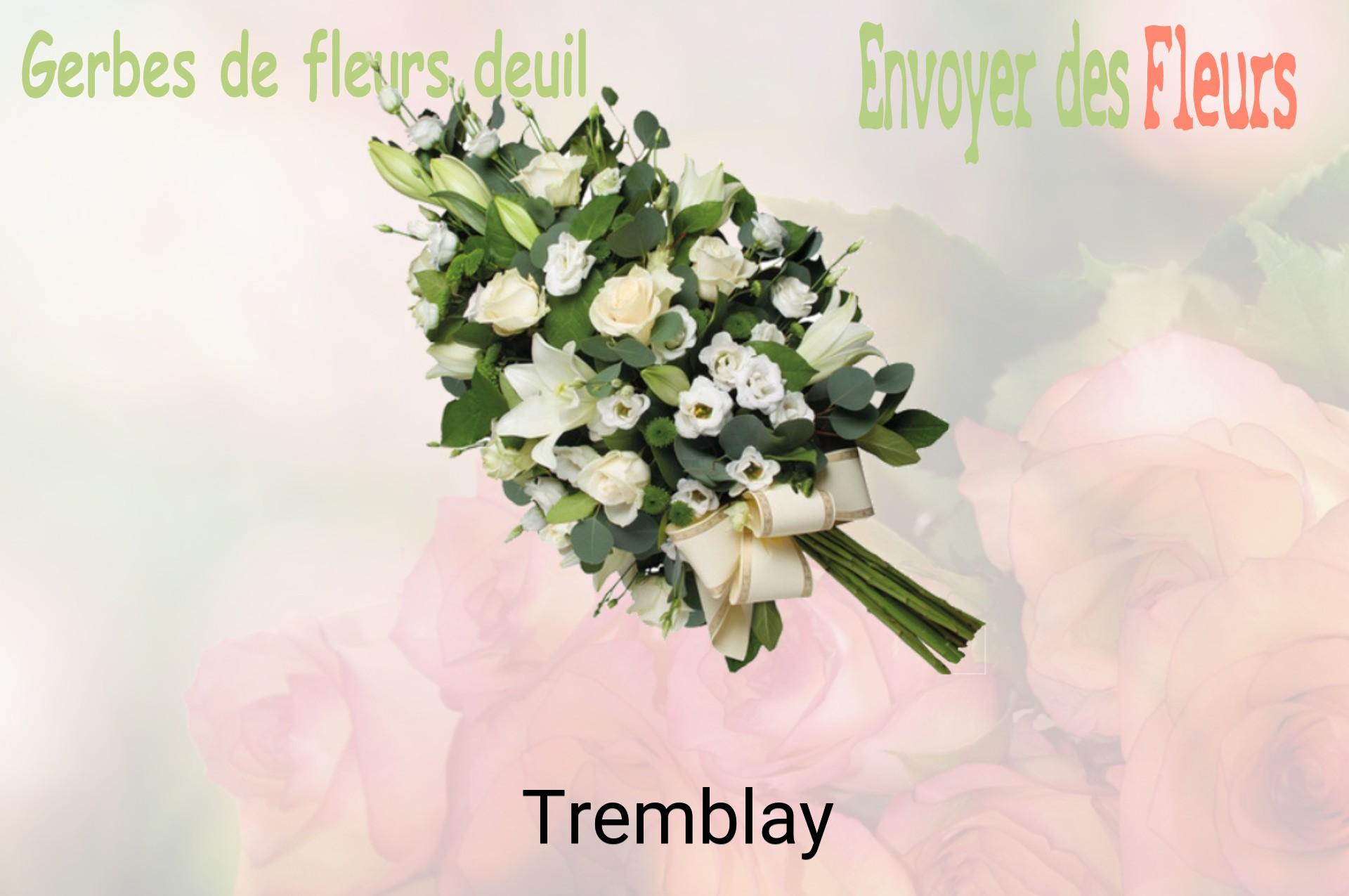 Gerbe de fleurs de deuil livrée à Tremblay